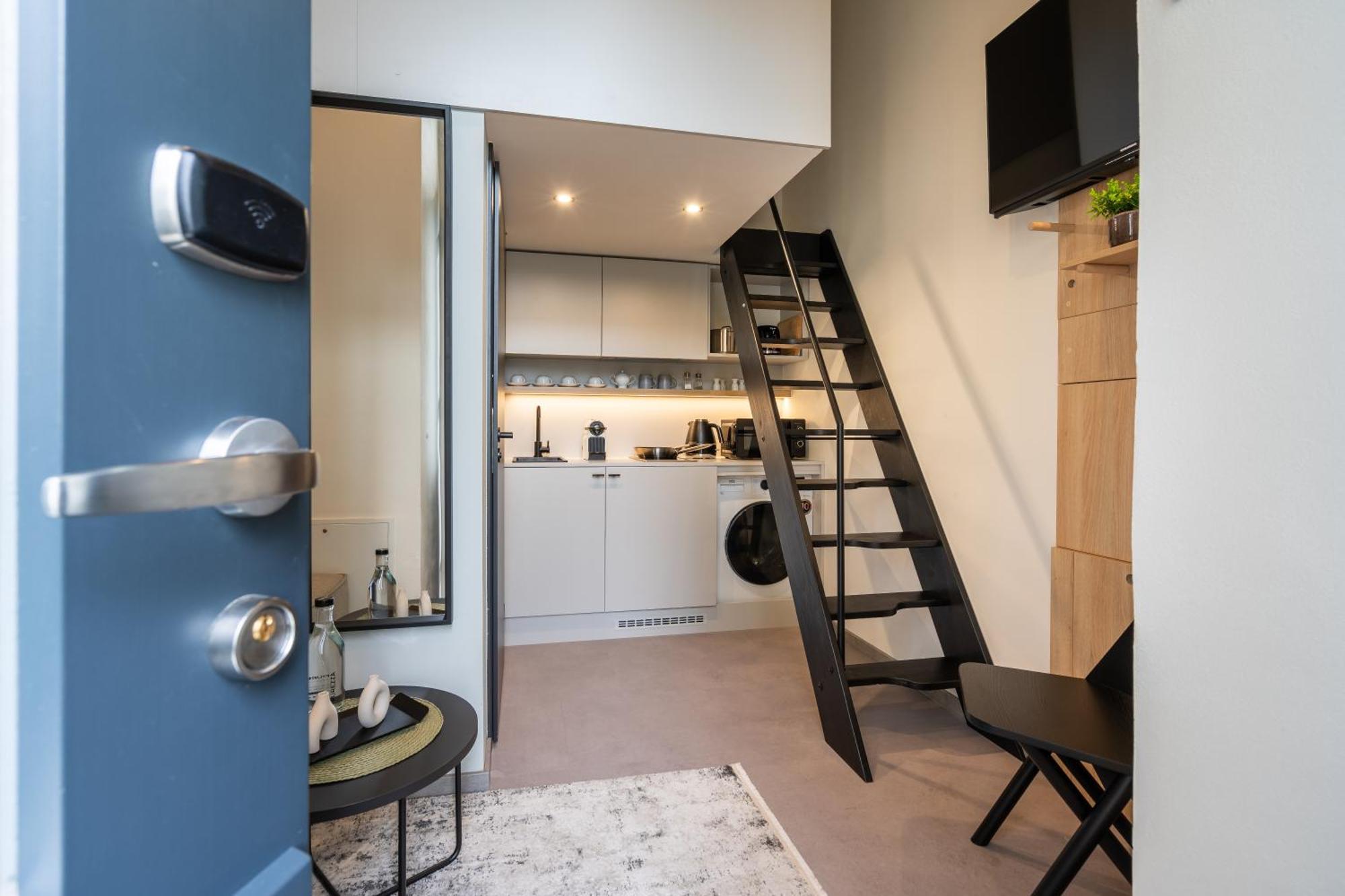Honest Karlin Aparthotel Prag Rum bild